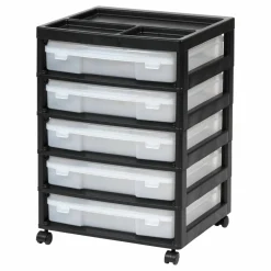 IRIS Black 5-Case Scrapbook Cart