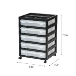 IRIS Black 5-Case Scrapbook Cart