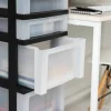 IRIS Black 6-Drawer Storage Cart With Organizer Top