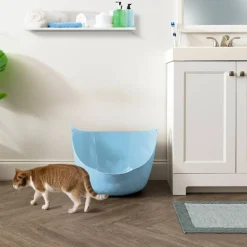 IRIS® Blue Flexi Cat Litter Pan with Handle