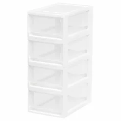 Iris® Clear Small Stacking Drawer, 4ct.