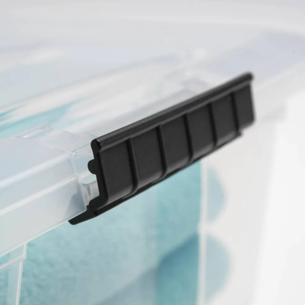 Iris® Clear Stack & Pull™ Storage Tote, 6 Pack