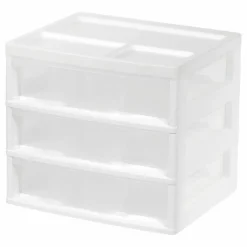 IRIS 13" Clear Tabletop Storage Drawers