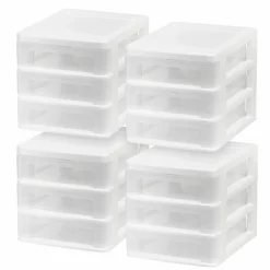 Iris® Compact Desktop 3-Drawer System, 4ct.