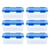 Iris® 4gal. Clear Plastic Storage Boxes With Blue Lid, 6 Pack