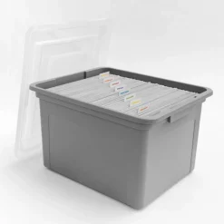 Iris® Gray Dual Purpose Letter & Legal Size File Box, 3 Pack
