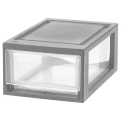 Iris® Gray Small Stacking Drawer, 5 Pack