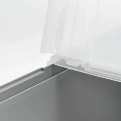 Iris® Gray Split-Lid Letter Size File Box, 4 Pack
