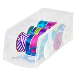 IRIS Large Clear Plastic Stacking Bin