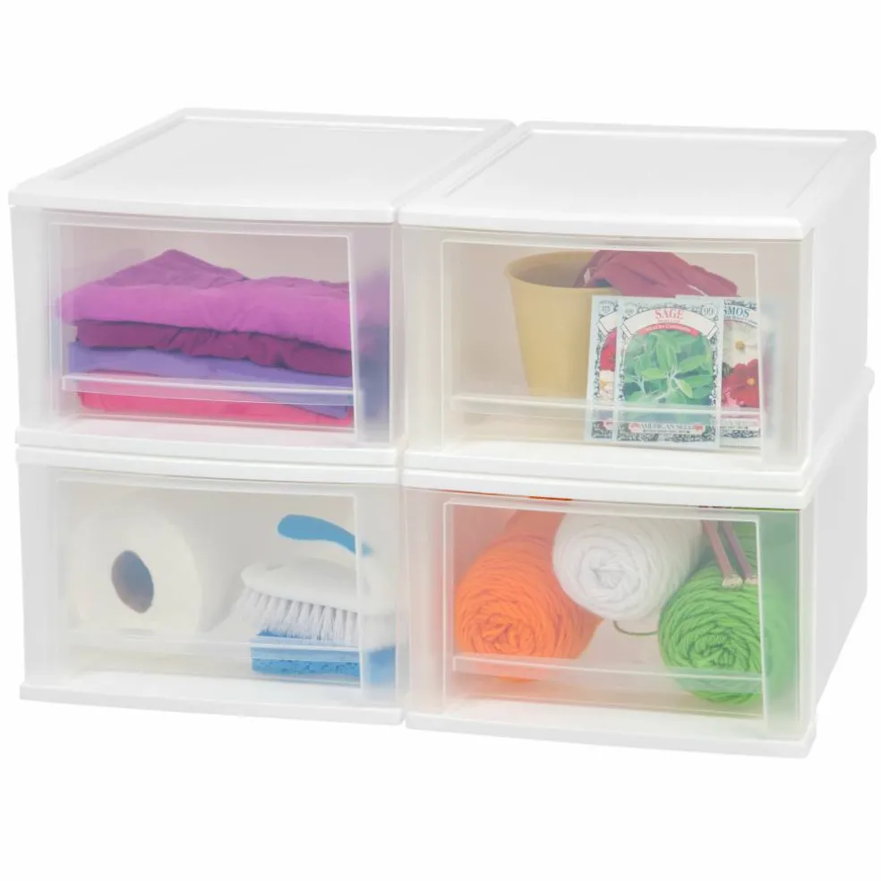 Iris® Medium Stacking Drawer, 4 Pack