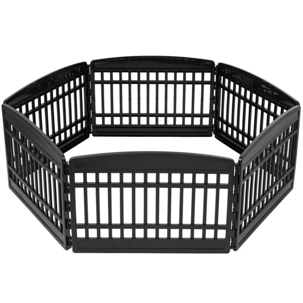 IRIS 4-8Panel 24/34"H Plastic Pet Playpen without Door