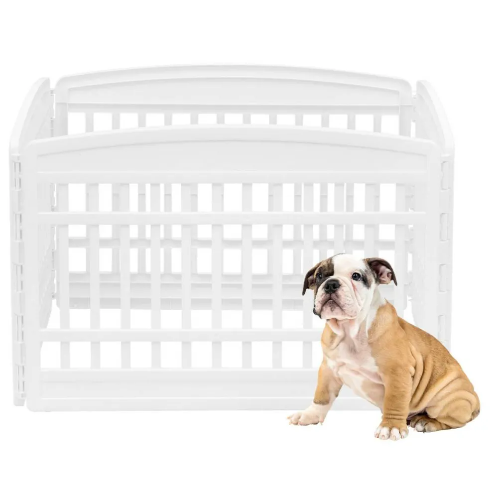 IRIS 4-8Panel 24/34"H Plastic Pet Playpen without Door
