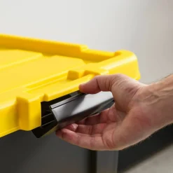 IRIS® 47qt. Black Store-It-All Utility Totes with Yellow Buckle Lids, 3ct.