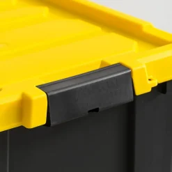 IRIS® 78.5qt. Black Store-It-All Utility Totes with Yellow Buckle Lids, 2ct.