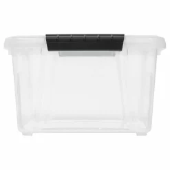 IRIS® 13.5qt. Buckled Clear Boxes with Clear Buckle Lids, 6ct.