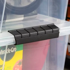 IRIS® 13.5qt. Buckled Clear Boxes with Clear Buckle Lids, 6ct.
