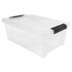 IRIS® 13.5qt. Buckled Clear Boxes with Clear Buckle Lids, 6ct.
