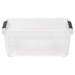 IRIS® 13.5qt. Buckled Clear Boxes with Clear Buckle Lids, 6ct.