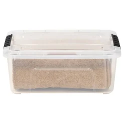 IRIS® 13.5qt. Buckled Clear Boxes with Clear Buckle Lids, 6ct.