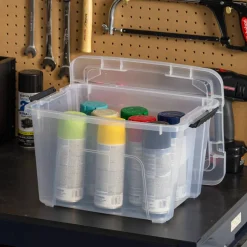 IRISĀ® 20.5qt. Buckled Clear Boxes with Clear Buckle Lids, 6ct.
