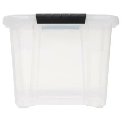 IRIS® 20.5qt. Buckled Clear Boxes with Clear Buckle Lids, 6ct.