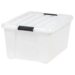 IRIS® 45qt. Clear Latching Storage Boxes, 4ct.
