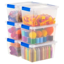 Iris® 4.3 qt. Clear Latching Storage Totes, 6 Ct.