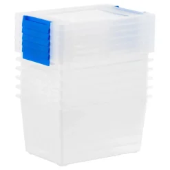 Iris® 4.3 qt. Clear Latching Storage Totes, 6 Ct.
