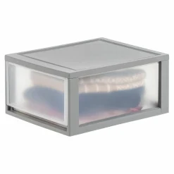 IRIS® 29.5qt. Gray & Clear Stacking Storage Drawers, 2ct.