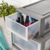 IRIS® 6qt. Gray Stackable Storage Bin with Clear Drawer