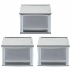 Iris® 17qt. Gray Stacking Drawer, 3 Pack