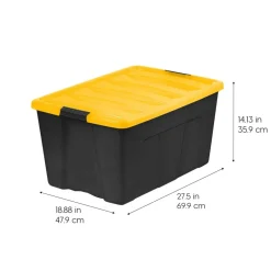 Iris® 94 Qt. Yellow, Plastic Storage Bins, , 3 Ct