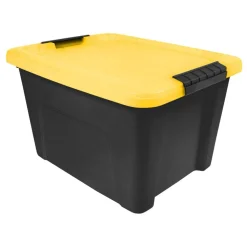 Iris® 20 Qt. Yellow, Plastic Storage Bins, 6 Ct
