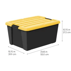 IrisĀ® 45 Qt. Yellow, Plastic Storage Bins, Ā 4 Ct