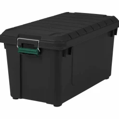 IRIS® Remington® 82qt. Black Store-It-All Utility Tote with Buckle Lid