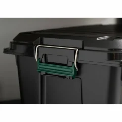 IRIS® Remington® 82qt. Black Store-It-All Utility Tote with Buckle Lid