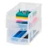 IRIS Small Clear Plastic Stacking Bin