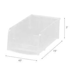 IRIS Small Clear Plastic Stacking Bin