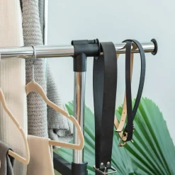 IRIS USA Adjustable Metal Clothes Rack, Garment Rack with wheel