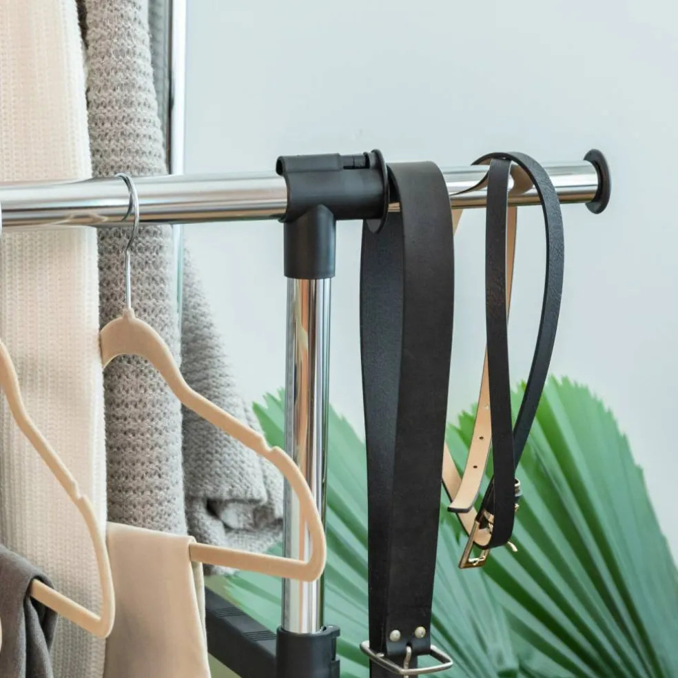 IRIS USA Adjustable Metal Clothes Rack, Garment Rack with wheel