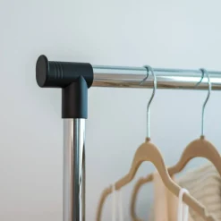 IRIS USA Adjustable Metal Clothes Rack, Garment Rack with wheel