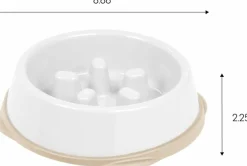 IRIS USA 2Cup/4Cup Slow Feeder Dog Bowl for Pets