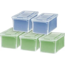 IRIS USA Letter Legal Size Plastic File Box, Home Organizing Storage Container
