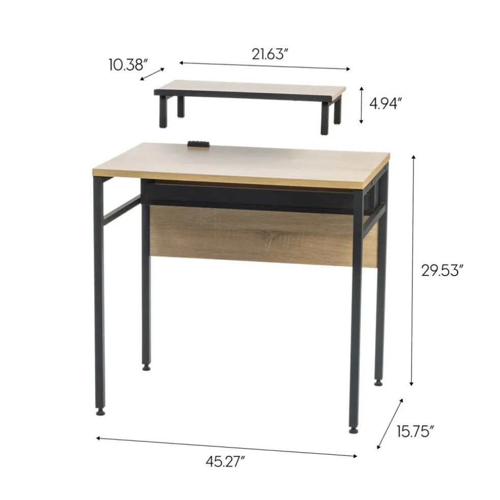 IRIS USA Office Computer Desk Table with Organizer and Cable Tray