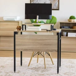 IRIS USA Office Computer Desk Table with Organizer and Cable Tray