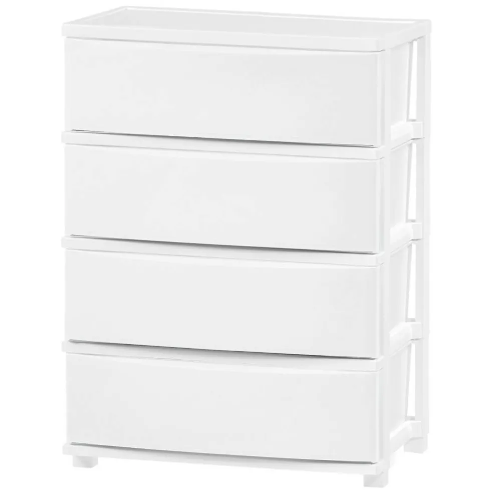 IRIS USA Plastic 4 Drawer Storage Cart, Organizer Unit for Bedroom, Closet, Kitchen, Bathroom, Laundry Room, Dorm