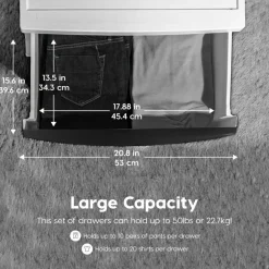 IRIS USA Plastic 4 Drawer Storage Cart, Organizer Unit for Bedroom, Closet, Kitchen, Bathroom, Laundry Room, Dorm