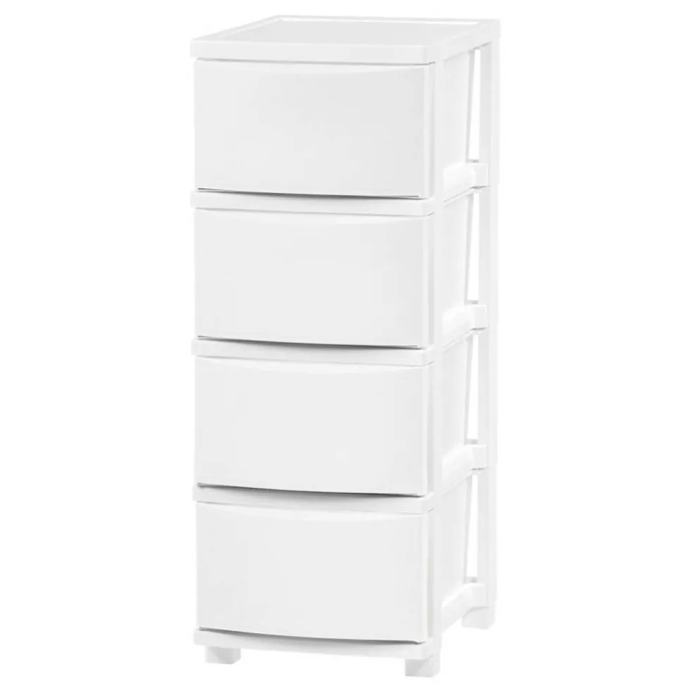 IRIS USA Plastic 4 Drawer Storage Cart, Organizer Unit for Bedroom, Closet, Kitchen, Bathroom, Laundry Room, Dorm