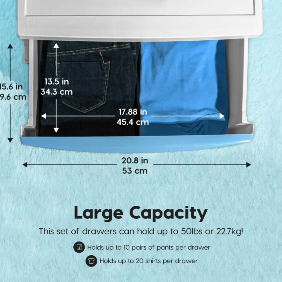 IRIS USA Plastic 4 Drawer Storage Cart, Organizer Unit for Bedroom, Closet, Kitchen, Bathroom, Laundry Room, Dorm