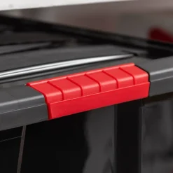 IRIS USA Plastic Storage Bins with Lids and Secure Latching Buckles